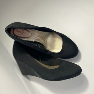 Women's Shoes Black Wedge Heel